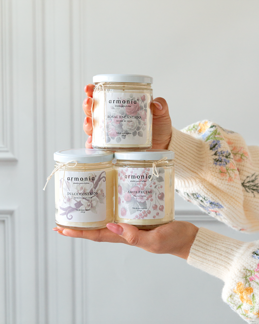 Velas de soya orgánica